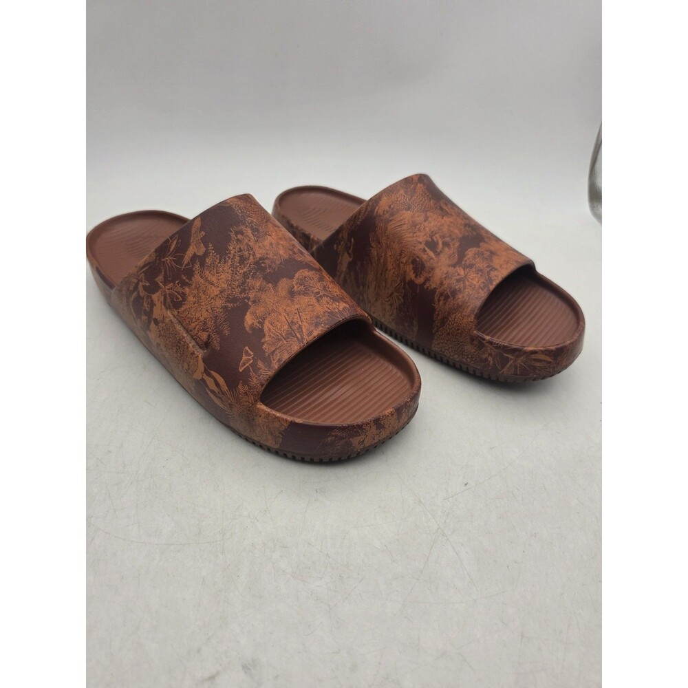 Nike Calm Slide Cinnamon Monarch Brown Premium Mens Size 12 Sandals HQ1125-200